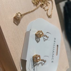 swarovski zirconia earrings and necklace